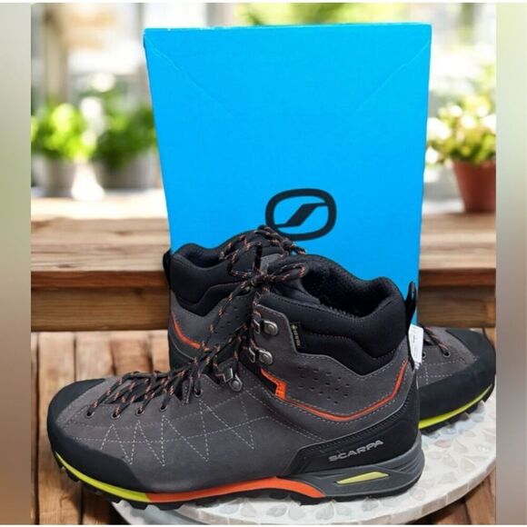 Scarpa Zodiac Plus GTX $349 Hiking Boot NIB Gore-Tex  Mid Shark Orange - Picture 5 of 14
